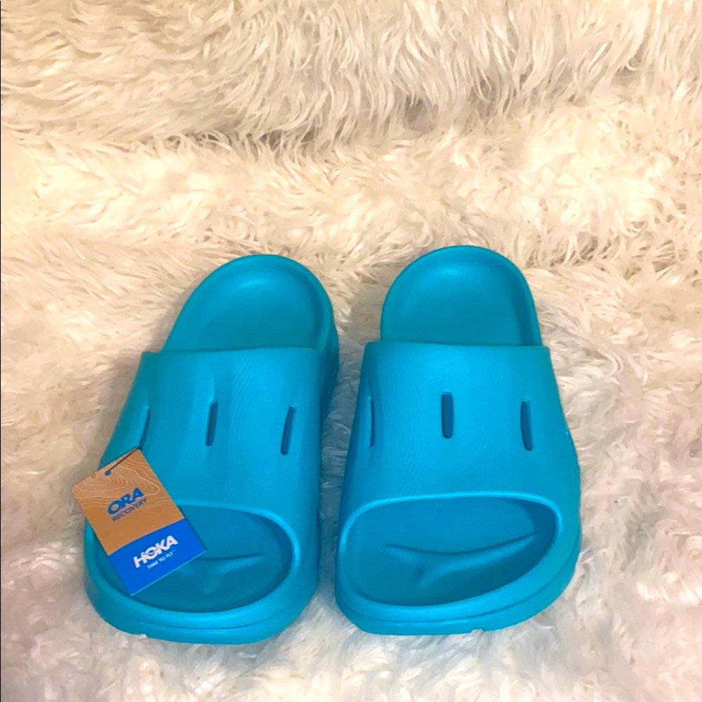 NWT HOKA  MENS Blue Slide Sandals